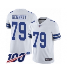 Men's Dallas Cowboys #79 Michael Bennett White Vapor Untouchable Limited Player 100th Season Football Jersey