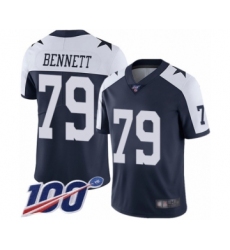 Youth Dallas Cowboys #79 Michael Bennett Navy Blue Throwback Alternate Vapor Untouchable Limited Player 100th Season Football Jersey
