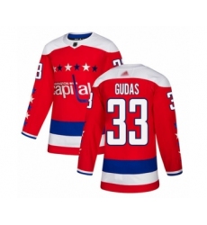 Men's Washington Capitals #33 Radko Gudas Authentic Red Alternate Hockey Jersey