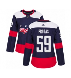 Women's Washington Capitals #59 Aliaksei Protas Authentic Navy Blue 2018 Stadium Series Hockey Jersey