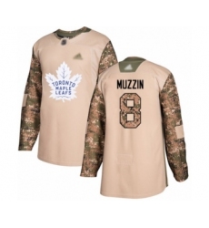 Youth Toronto Maple Leafs #8 Jake Muzzin Authentic Camo Veterans Day Practice Hockey Jersey