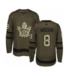 Youth Toronto Maple Leafs #8 Jake Muzzin Authentic Green Salute to Service Hockey Jersey