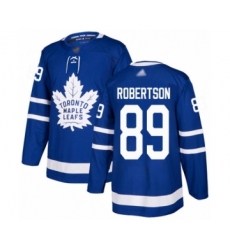 Youth Toronto Maple Leafs #89 Nicholas Robertson Authentic Royal Blue Home Hockey Jersey