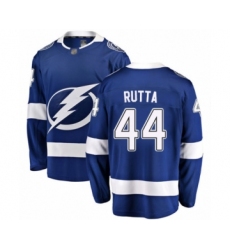 Men's Tampa Bay Lightning #44 Jan Rutta Fanatics Branded Blue Home Breakaway Hockey Jersey