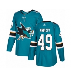 Men's San Jose Sharks #49 Artemi Kniazev Authentic Teal Green Home Hockey Jersey