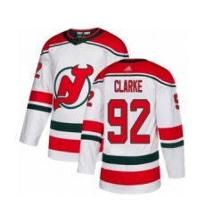 Youth New Jersey Devils #92 Graeme Clarke Authentic White Alternate Hockey Jersey