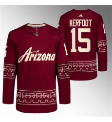 Men's Arizona Coyotes #15 Alexander Kerfoot Garnet Alternate Pro Jersey