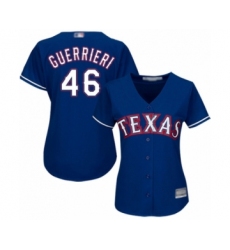Women's Texas Rangers #46 Taylor Guerrieri Authentic Royal Blue Alternate 2 Cool Base Baseball Player Jersey
