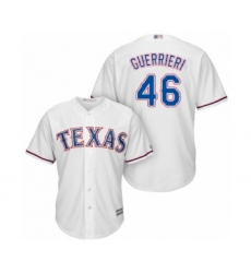 Youth Texas Rangers #46 Taylor Guerrieri Authentic White Home Cool Base Baseball Player Jersey