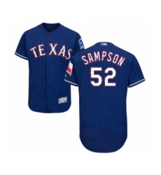 Men's Texas Rangers #52 Adrian Sampson Royal Blue Alternate Flex Base Authentic Collection Baseball Player Jersey