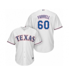 Youth Texas Rangers #60 Luke Farrell Authentic White Home Cool Base Baseball Player Jersey