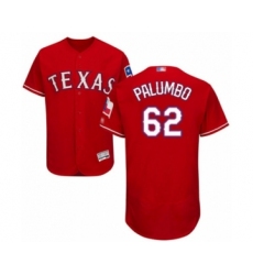 Men's Texas Rangers #62 Joe Palumbo Red Alternate Flex Base Authentic Collection Baseball Player Jersey