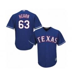 Youth Texas Rangers #63 Taylor Hearn Authentic Royal Blue Alternate 2 Cool Base Baseball Player Jersey