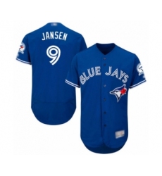 Men's Toronto Blue Jays #9 Danny Jansen Blue Alternate Flex Base Authentic Collection Baseball Player Jersey