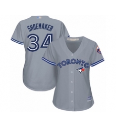 Women's Toronto Blue Jays #34 Matt Shoemaker Authentic Grey Road Baseball Player Jersey