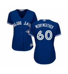 Women's Toronto Blue Jays #60 Julian Merryweather Authentic Blue Alternate Baseball Player Jersey