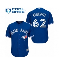 Youth Toronto Blue Jays #62 Jacob Waguespack Authentic Blue Alternate Baseball Player Jersey