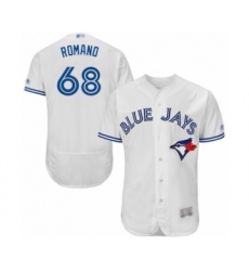 Men's Toronto Blue Jays #68 Jordan Romano White Home Flex Base Authentic Collection Baseball Player Jersey