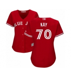 Women's Toronto Blue Jays #70 Anthony Kay Authentic Scarlet Alternate Baseball Player Jersey