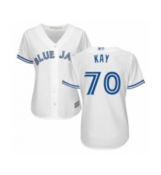 Women's Toronto Blue Jays #70 Anthony Kay Authentic White Home Baseball Player Jersey