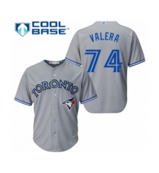 Youth Toronto Blue Jays #74 Breyvic Valera Authentic Grey Road Baseball Player Jersey