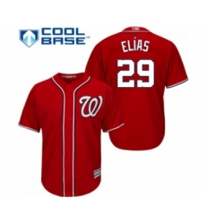 Youth Washington Nationals #29 Roenis Elias Authentic Red Alternate 1 Cool Base Baseball Player Jersey