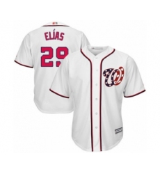 Youth Washington Nationals #29 Roenis Elias Authentic White Home Cool Base Baseball Player Jersey