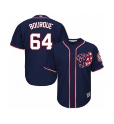 Youth Washington Nationals #64 James Bourque Authentic Navy Blue Alternate 2 Cool Base Baseball Player Jersey
