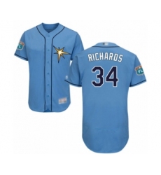 Men's Tampa Bay Rays #34 Trevor Richards Light Blue Flexbase Authentic Collection Baseball Player Jersey