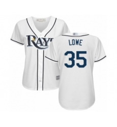 Women's Tampa Bay Rays #35 Nate Lowe Authentic White Home Cool Base Baseball Player Jersey