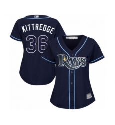 Women's Tampa Bay Rays #36 Andrew Kittredge Authentic Navy Blue Alternate Cool Base Baseball Player Jersey