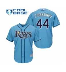 Youth Tampa Bay Rays #44 Peter Fairbanks Authentic Light Blue Alternate 2 Cool Base Baseball Player Jerse