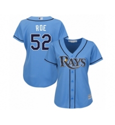 Women's Tampa Bay Rays #52 Chaz Roe Authentic Light Blue Alternate 2 Cool Base Baseball Player Jersey