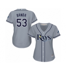 Women's Tampa Bay Rays #53 Anthony Banda Authentic Grey Road Cool Base Baseball Player Jersey