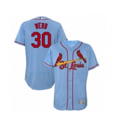 Men's St. Louis Cardinals #30 Tyler Webb Light Blue Alternate Flex Base Authentic Collection Baseball Player Jersey