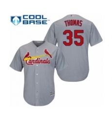 Youth St. Louis Cardinals #35 Lane Thomas Authentic Grey Road Cool Base Baseball Player Jersey