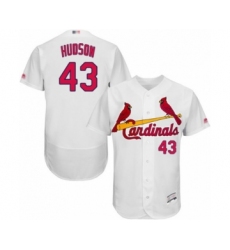 Men's St. Louis Cardinals #43 Dakota Hudson White Home Flex Base Authentic Collection Baseball Player Jersey