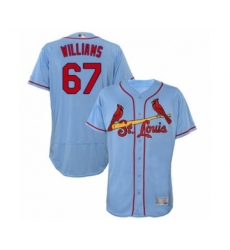 Men's St. Louis Cardinals #67 Justin Williams Light Blue Alternate Flex Base Authentic Collection Baseball Player Jersey