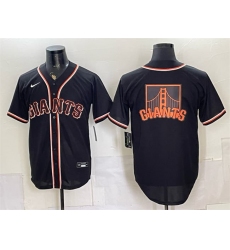Men's San Francisco Giants Team Big Logo 2026 Fashion Replica Black Out Stitched Baseball Jersey