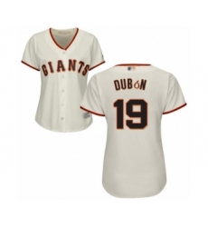Women's San Francisco Giants #19 Mauricio Dubon Authentic Cream Home Cool Base Baseball Player Jersey