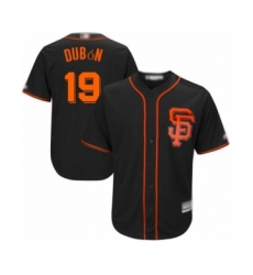 Youth San Francisco Giants #19 Mauricio Dubon Authentic Black Alternate Cool Base Baseball Player Jersey