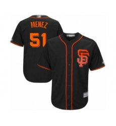 Youth San Francisco Giants #51 Conner Menez Authentic Black Alternate Cool Base Baseball Player Jersey