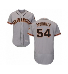 Men's San Francisco Giants #54 Reyes Moronta Grey Road Flex Base Authentic Collection Baseball Player Jersey