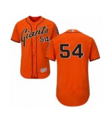 Men's San Francisco Giants #54 Reyes Moronta Orange Alternate Flex Base Authentic Collection Baseball Player Jersey