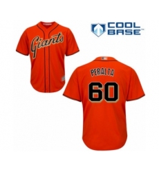 Youth San Francisco Giants #60 Wandy Peralta Authentic Orange Alternate Cool Base Baseball Player Jersey