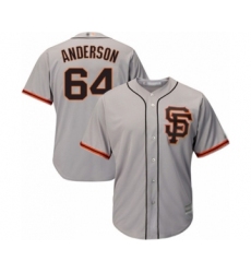 Youth San Francisco Giants #64 Shaun Anderson Authentic Grey Road 2 Cool Base Baseball Player Jersey
