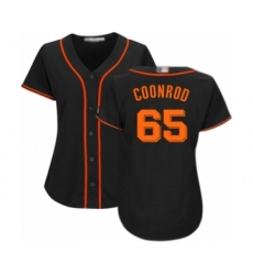 Women's San Francisco Giants #65 Sam Coonrod Authentic Black Alternate Cool Base Baseball Player Jersey