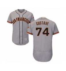 Men's San Francisco Giants #74 Jandel Gustave Grey Road Flex Base Authentic Collection Baseball Player Jersey