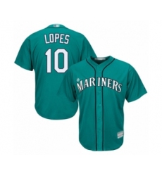 Youth Seattle Mariners #10 Tim Lopes Authentic Teal Green Alternate Cool Base Baseball Player Jersey