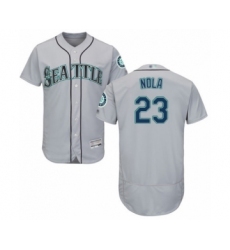 Men's Seattle Mariners #23 Austin Nola Grey Road Flex Base Authentic Collection Baseball Player Jersey
